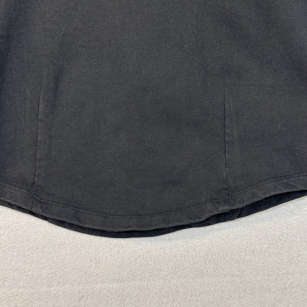 Madewell Womens Black Short Sleeve Crew Neck Seam Detail Crop Top T-Shirt M - Picture 3 of 7